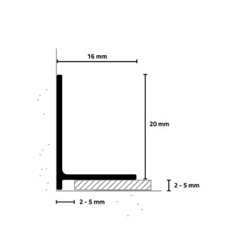 PROFIL UKONCOVACI SL16X2 ALU TITAN C31