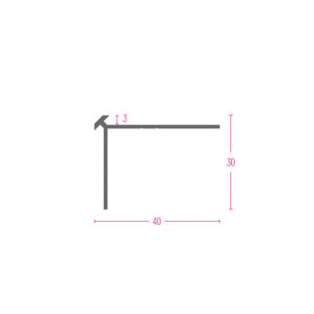 PROFIL SCHOD V=3 MM SILVER 270 CM